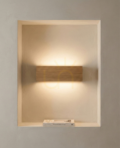 Block Wall Sconce, Oiled Oak/Black, 2xG9, 33 cm 1 Block Wall Sconce, Oiled Oak/Black, 2xG9, 33 cm small 1