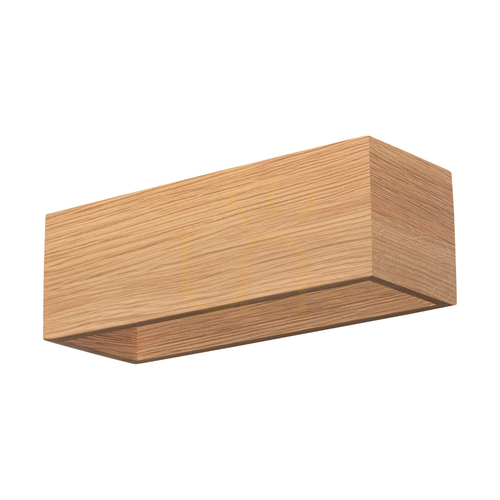 Check Block Wall Sconce, Oiled Oak/Black, 2xG9, 33 cm