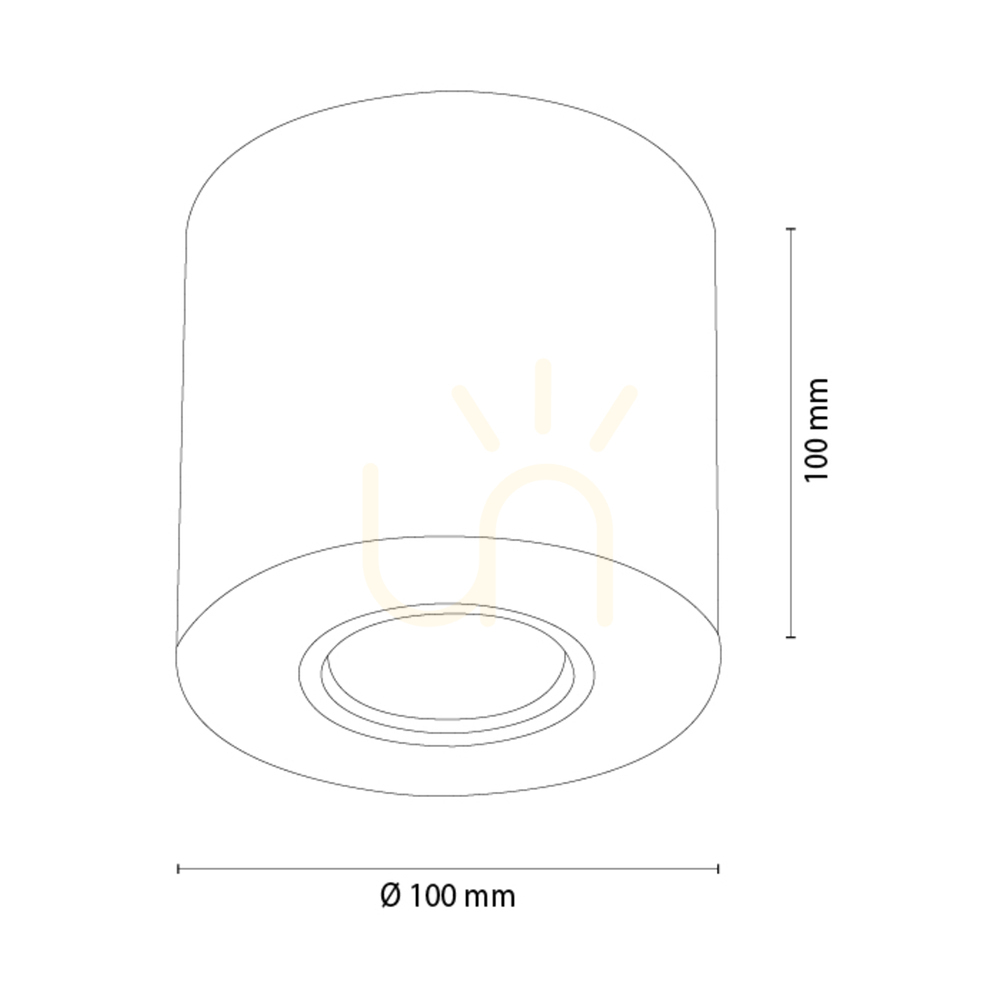 View Pevex Ceiling Light, Oiled Oak, 1xGU10, Ø10 cm Pevex Ceiling Light, Oiled Oak, 1xGU10, Ø10 cm