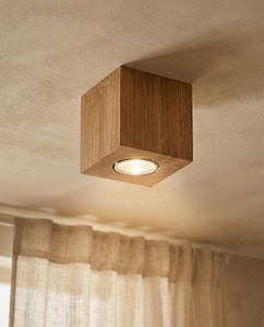 Pevex Ceiling Light, Oiled Oak, 1xGU10, 10 cm 1 Pevex Ceiling Light, Oiled Oak, 1xGU10, 10 cm small 1
