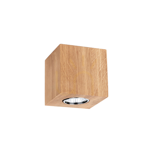Check Pevex Ceiling Light, Oiled Oak, 1xGU10, 10 cm