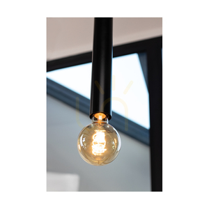 Barrel Pendant Light 1xE27 Max. 60W Black/Black/Black PVC Ø10 cm small 2