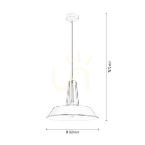 Alvar Pendant Light 1xE27 60W Ivory/Black Ø36 cm small 2