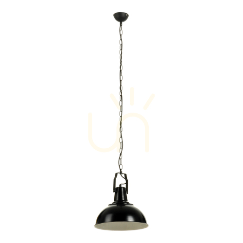 Check Lofti Pendant Light 1xE27 60W Black/White Ø30 cm