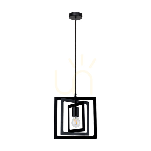 Check Justyna Pendant Light 1xE27 60W Black Ø28 cm