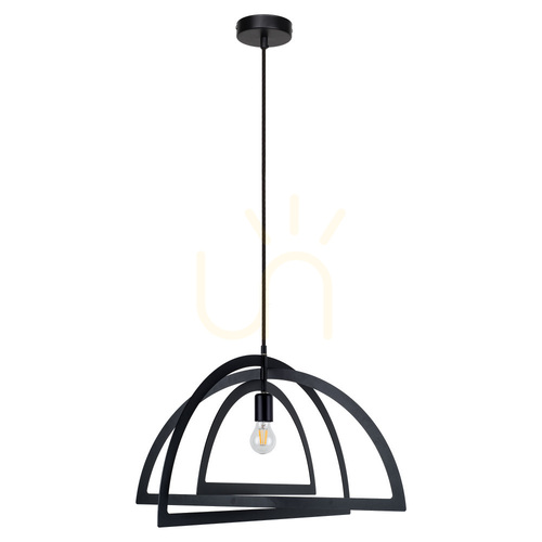 Check Justyna Pendant Light 1xE27 60W Black Ø74.5 cm