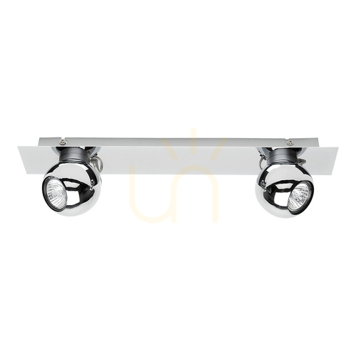 Check Sergio 2xGU10 LED Strip, 5W, Chrome, 45 cm