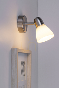 Alga Wall Sconce 1xE14 Max. 40W Satin/White 16.5 cm small 3