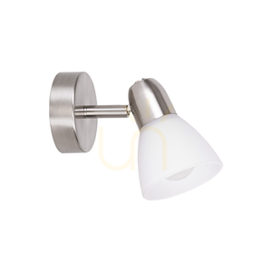 Alga Wall Sconce 1xE14 Max. 40W Satin/White 16.5 cm small 0