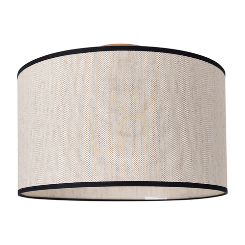 Check Negrette Ceiling Light, 1xE27, Max. 60W, Oiled Oak/Beige-Black, Ø35 cm