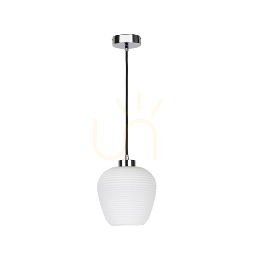 Check Pulsar Pendant Light, 1xE27, 60W, Chrome/Black/White, Ø20 cm