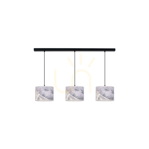 Check Lobos Pendant Light 3xE27 Max. 40W Black/Clear/Gray-Blue