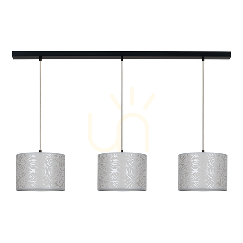 Check Hierro Pendant Light, 3xE27, Max. 40W, Black/Clear/Beige