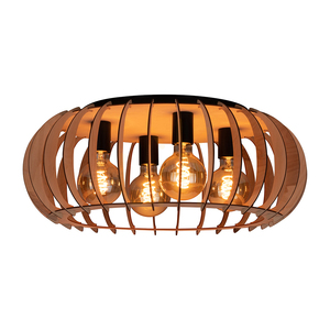 Shiro Ceiling Light, 4xE27, Max. 15W, Black/Birch, Ø60 cm small 1