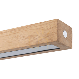 Valjevo Pendant Light, Includes 1x 28W LED, Black/Oiled Oak/Touch Dimmer, 90 cm small 1