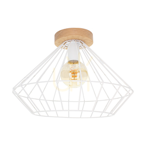 Kiara Ceiling Light, 1xE27, Max. 60W, Oiled Oak/White, Ø40 cm small 0