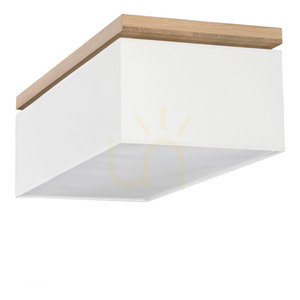 Sedos Ceiling Light, 4xE27, Max. 25W, Oiled Oak/White, 70 cm small 4