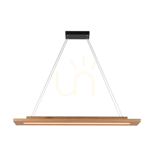 Tablero 2xLED Pendant Light, 42W, Black/Oiled Oak, 120 cm small 4