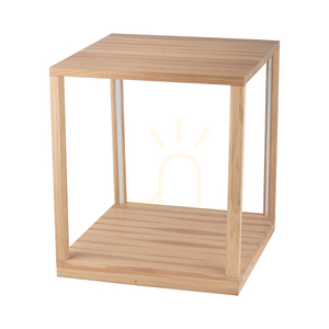 Tavoli 1xLED Side Table, 27W, Oiled Oak/Black with Touch Dimmer, 45.5 cm small 0
