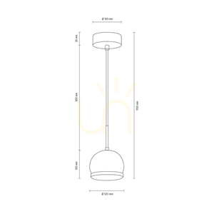 Ball Wood Pendant Light, Includes 1x 5W GU10 LED Bulb, Oiled Oak/Satin, Ø12 cm small 2