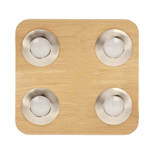 Sunniva Ceiling Light, Includes 4x 5W LEDs, Oiled Oak/Satin, 26 cm small 0