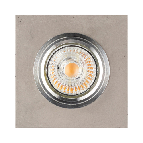 Check Vitar Square Ceiling Light, Includes 1x 6W GU10 LED Bulb, Gray/Chrome, 9.5 cm