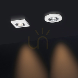 Vitar Round Ceiling Light, Includes 1x 6W GU10 LED Bulb, White/Chrome, Ø10 cm small 1