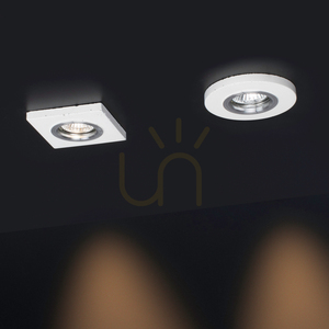Vitar Round Ceiling Light, Includes 1x 6W GU10 LED Bulb, White/Chrome, Ø10 cm small 2
