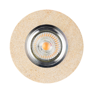 Vitar Sandstone Round Ceiling Light, Includes 1x LED GU10 6W, Sandstone/Chrome, Ø10 cm small 0