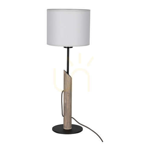 Check Compago Table Lamp, 1xE27, Max. 40W, Gray Pine/Black/Anthracite, Braided, Gray, Ø20 cm