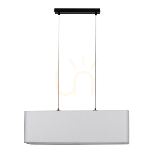 Check Cassida Pendant Light 2xE27 40W Black/Transparent PVC/Gray 80 cm