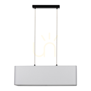 Cassida Pendant Light 2xE27 40W Black/Transparent PVC/Gray 80 cm small 0