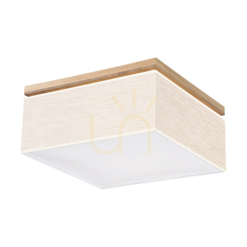 Check Vertiga Ceiling Light, 4xE27, Max. 25W, Oiled Oak/Beige-Milky, 45 cm