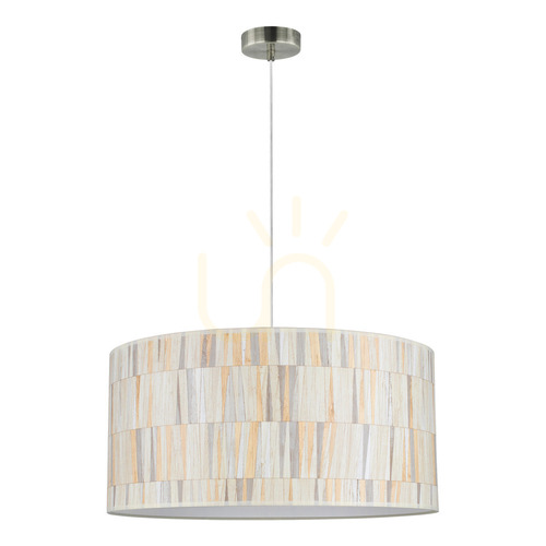 Check Kairo Pendant Light 1xE27 Max. 25W Satin/Clear/Beige Ø50 cm