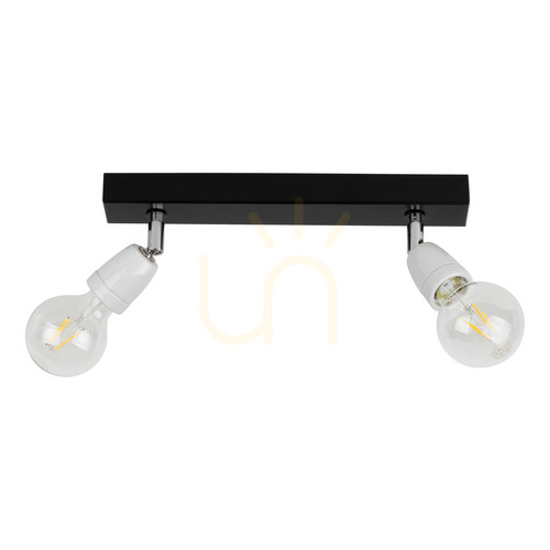 Check Corfu Ceiling Light, 2xE27, Max. 25W, Black/White, 37 cm