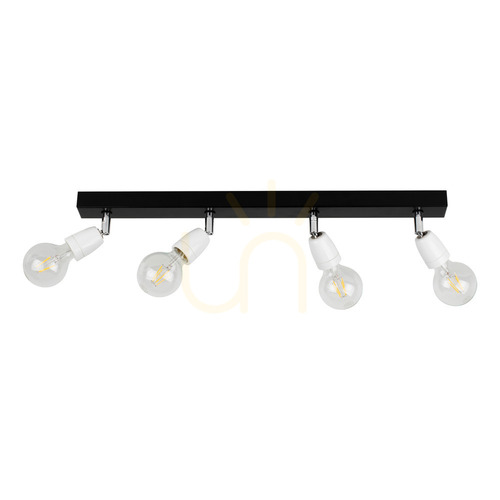Check Corfu Ceiling Light, 4xE27, Max. 25W, Black/White, 68 cm