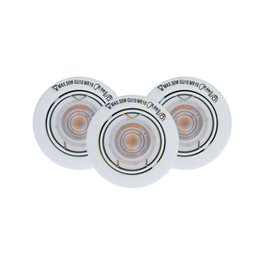 Basic Ceiling Spot Light Set, incl. 3x GU10 5W 2700K White Ø8 cm small 0