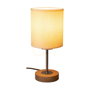 Benita Table Lamp 1xE27 Max. 25W Oiled Oak/Matte Nickel/Cream-Silver Ø13 cm small 2