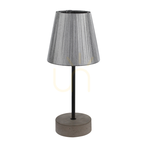 Check Mila Table Lamp, 1xE14 Max. 25W Concrete Gray/Black/Black PVC/Gray Ø14 cm