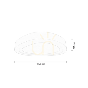 Cloud Ceiling Light incl.. 96W White LED, 105 cm small 2