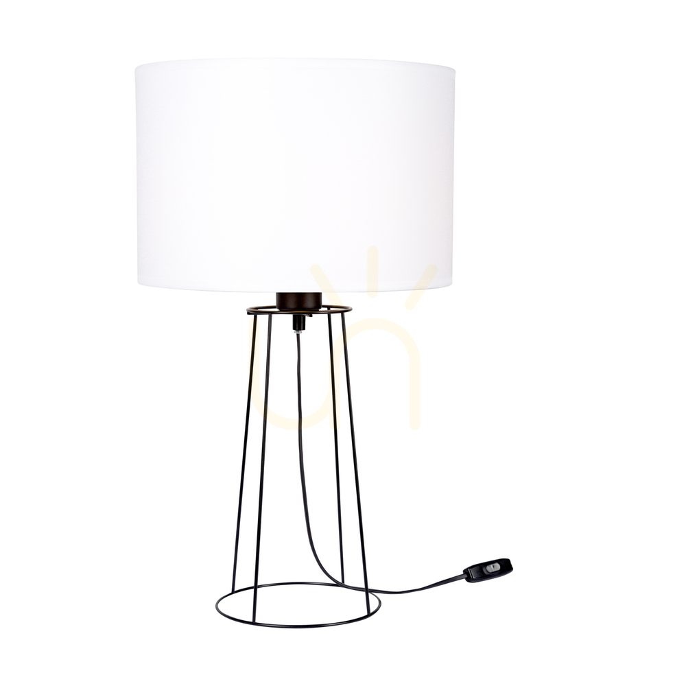 Star Table Lamp, 1xE27, 25W, Black/Black/White, Ø30 cm