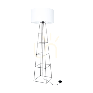 Tiphany Floor Lamp 1xE27 60W Black/Black/White Ø50 cm small 0