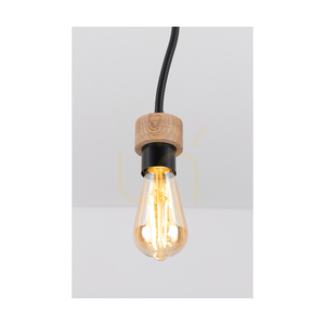 Allumer Ceiling Light, 1xE27, Max. 25W, Oiled Oak/Black Metal, 11 cm small 3