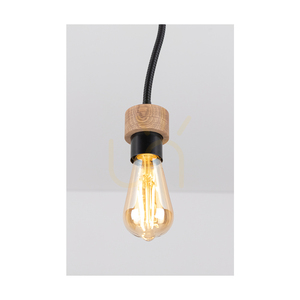Allumer Ceiling Light, 3xE27, Max. 25W, Oiled Oak/Black Metal, 42 cm small 3