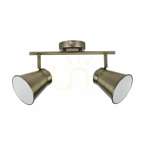 Check Amanda Ceiling Light, 2xE27, Max. 60W, Metal Patina, 45 cm