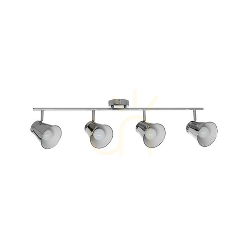 Check Amanda Ceiling Light, 4xE27, Max. 60W, Chrome Metal, 87 cm