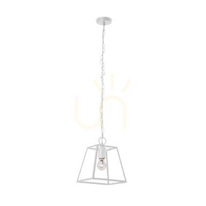 Amata Pendant Light 1xE27 Max. 60W White Metal/Clear Glass 22 cm small 0