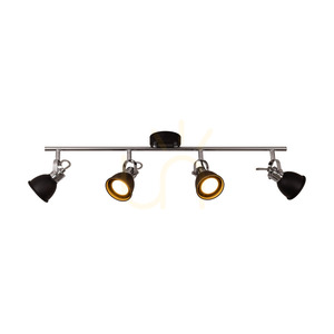 Anita Ceiling Light, 4xGU10, Max. 50W, Black/Chrome Metal, 78 cm small 1