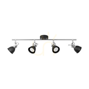 Anita Ceiling Light, 4xGU10, Max. 50W, Black/Chrome Metal, 78 cm small 0