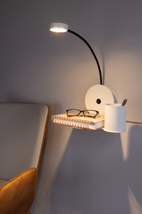 Arles Wall Sconce, Includes 1x LED 3000K 3W, White/Black Metal, Ø24 cm small 1